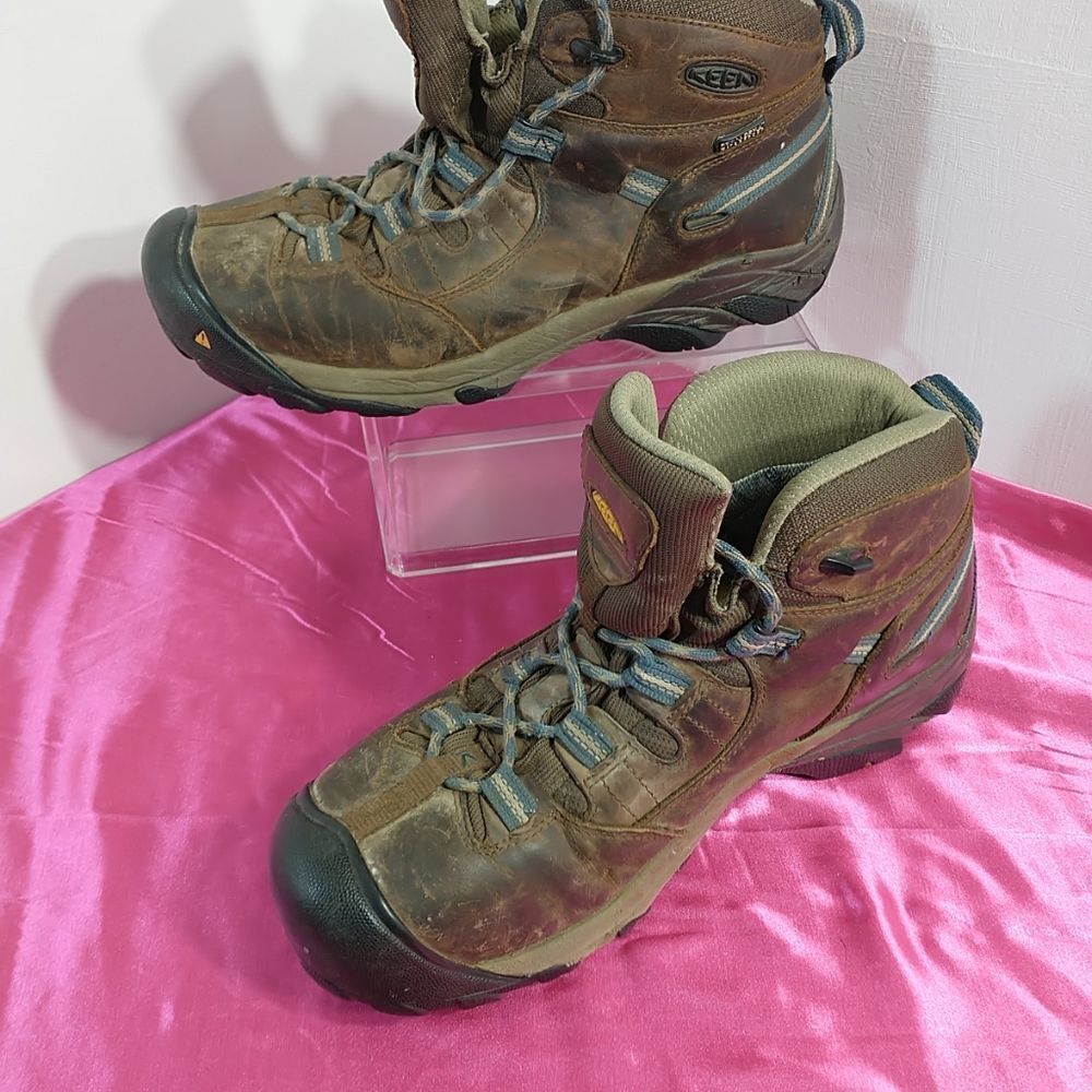 Keen Detroit Mid Boot Steel Toe Men's Size 9.5 D 1007004D . Condition is Pre-own